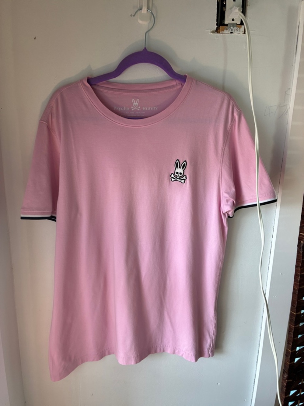 Men’s Psycho Bunny Light Pink Short Sleeve Great Condition Sz S Comfy